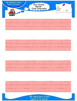 Çocuklar İçin Çizgi Çalışma Sayfaları 